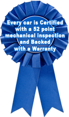 Every Car Is Certified With S 52 Point Mechanical Inspection And Backed With A Warranty